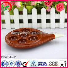 factory custom-made, ceramic color egg tray with handle,egg plate,special
